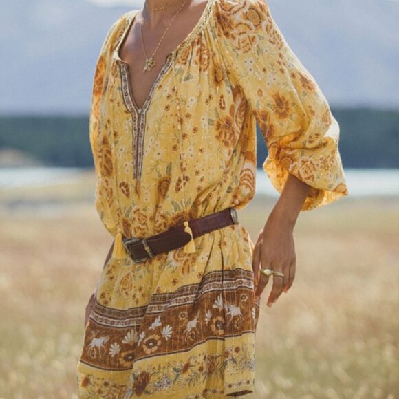 Spell & the Gypsy Collective Mystic Tunic Sunflower Dress - Picture 3 of 11